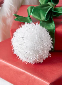 Raz 6" Snowball Christmas Ornament 4022667