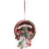Raz 5.5" Snowman And Tree Cut Out Vintage Inspired Christmas Ornament 4415632