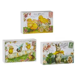 Raz 6" Storybook Easter Wood Block Signs Set Of 3 4215921