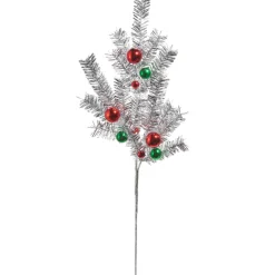 Raz 31" Tinsel And Ball Ornament Christmas Tree Spray F4406685