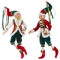 Raz 16" Traditional Posable Elf Christmas Figure 4202309