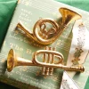 Raz 10.5" Trumpet Or French Horn Christmas Ornament 4316162