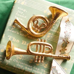 Raz 10.5" Trumpet Or French Horn Christmas Ornament 4316162