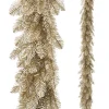 Raz 6' Unlit Champagne Gold Tinsel Christmas Garland G4247051