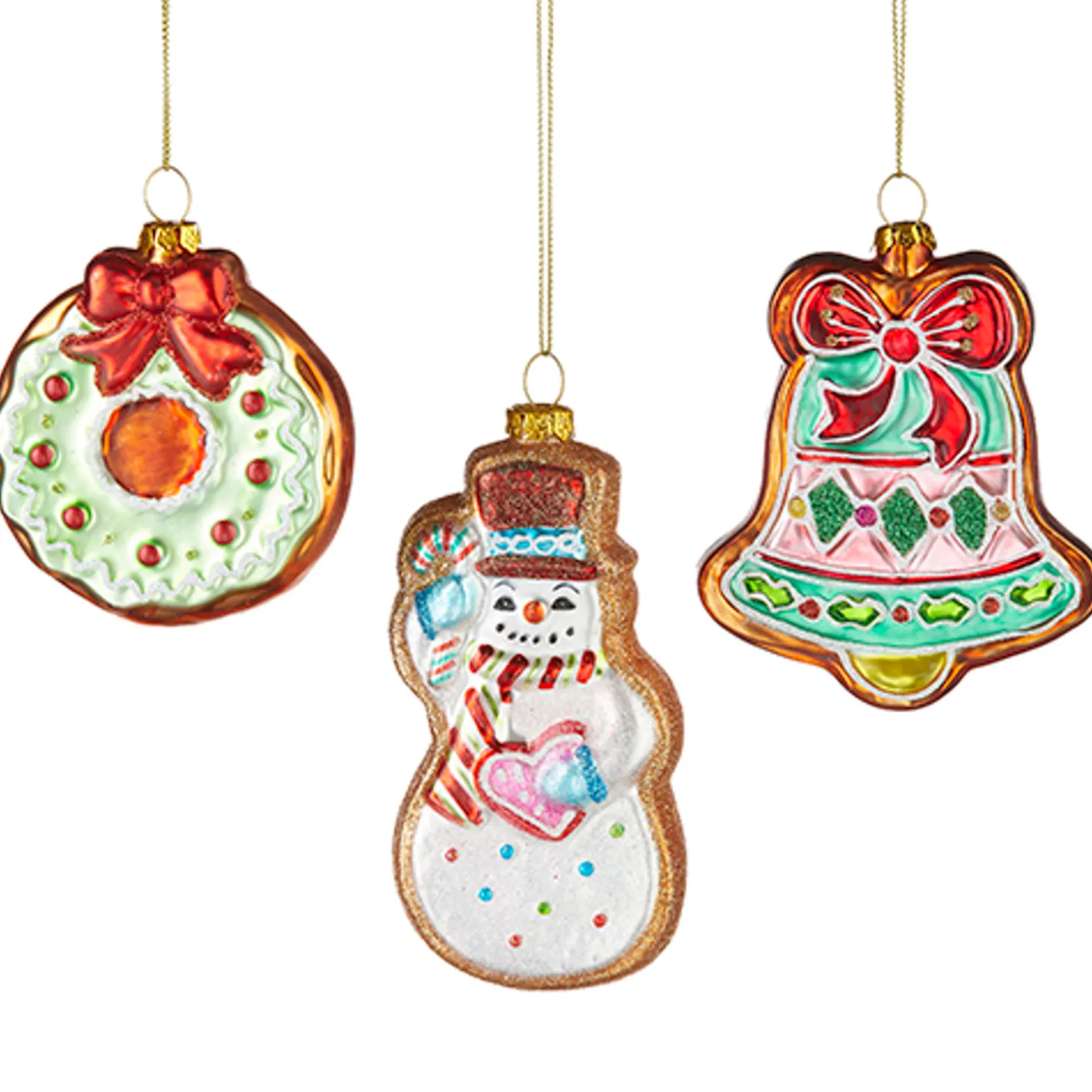 Raz 5" Vintage Cookie Glass Christmas Ornament 4220046