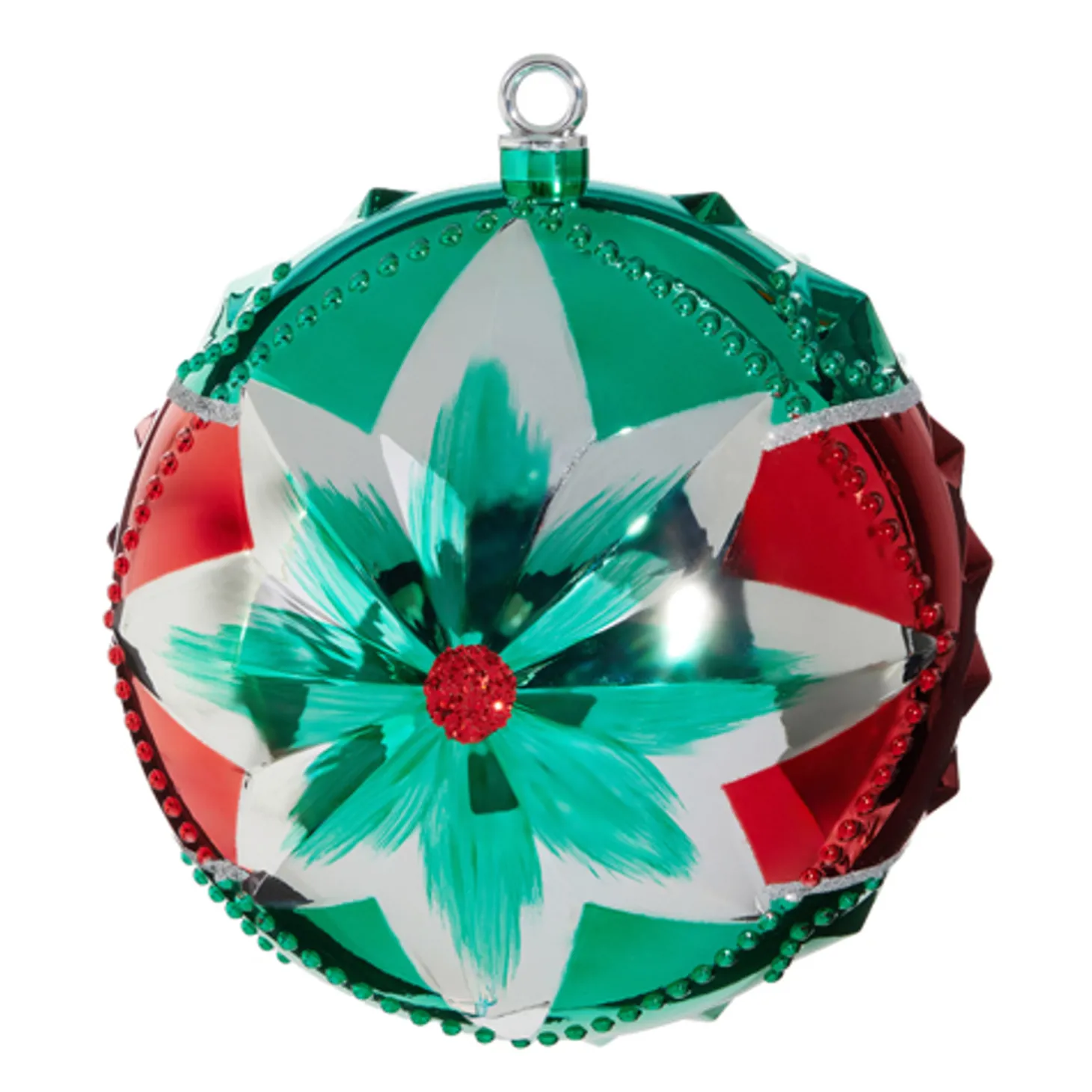 Raz 10" Vintage Inspired Star Large Ball Christmas Ornament 4432722