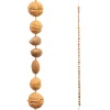 Raz 6' Walnut And Bead Christmas Tree Garland G4402339