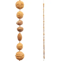 Raz 6' Walnut And Bead Christmas Tree Garland G4402339