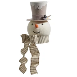 Raz 16" Whimsical Snowman Head Christmas Tree Topper 4416350