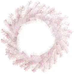 Raz 22" White And Pink Tinsel Christmas Wreath W4402271