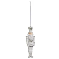 Raz 5" White And Silver Nutcracker Christmas Ornament 4457622