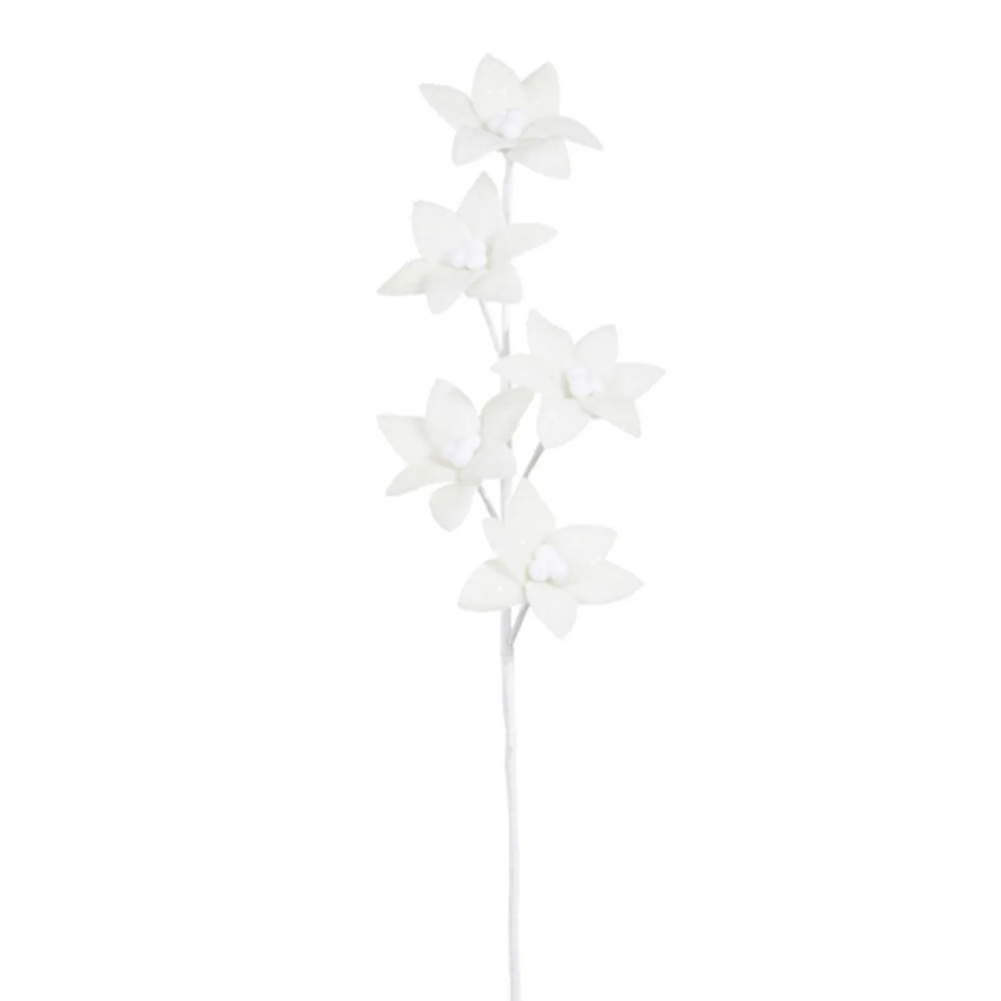 Raz 25" White Felt Poinsettia Christmas Tree Spray F4306768