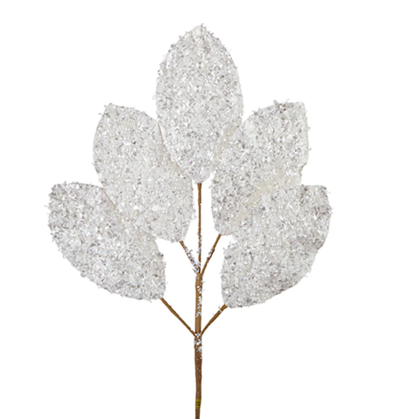 Raz 23" White Glitter Magnolia Leaf Christmas Tree Spray F4206774