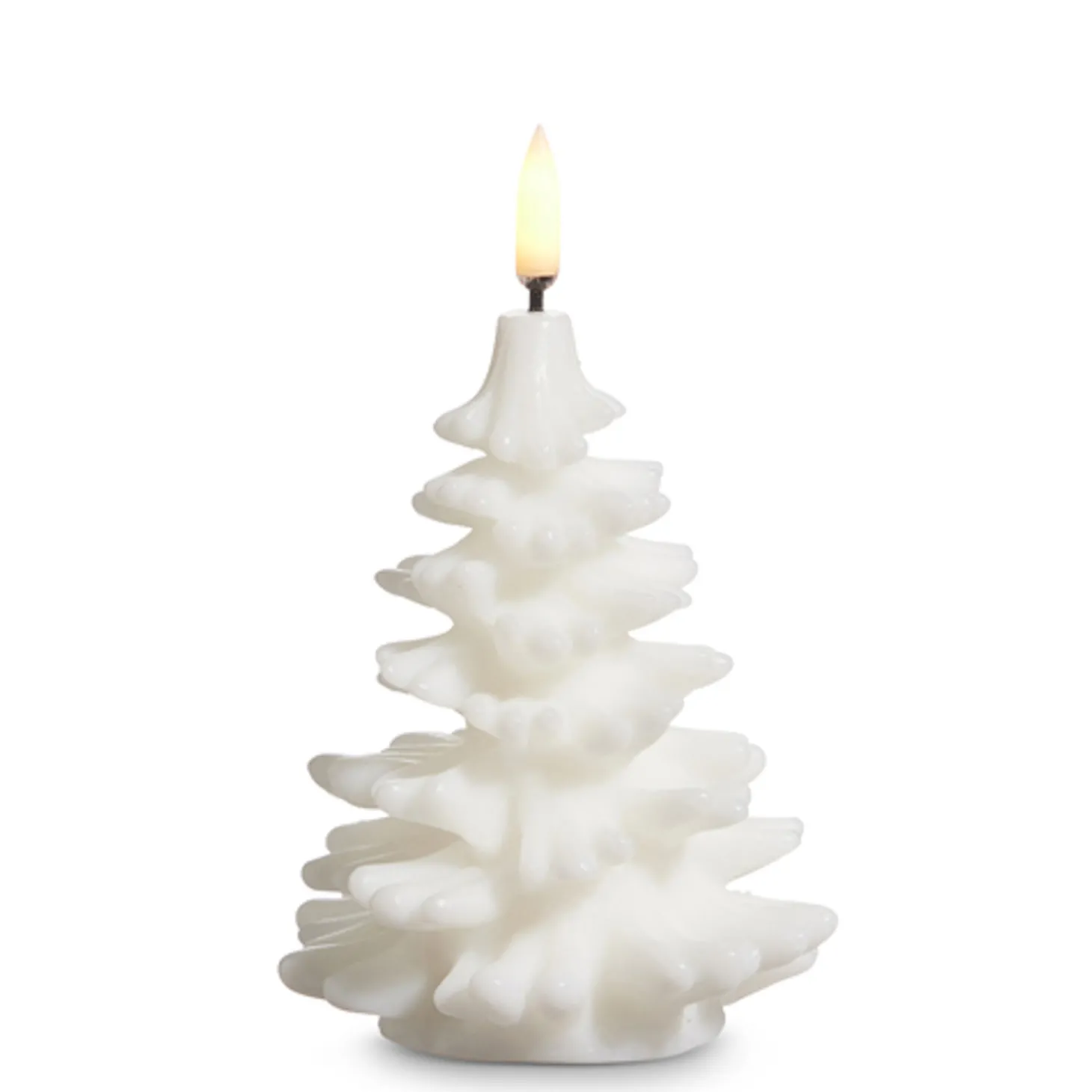 Raz 5.5" White Or Ivory Uyuni Christmas Tree Battery Operated Candle With Lighted Flickering Flame