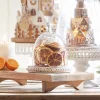 Raz 7" Whitewash Beaded Wooden Tray With Cloche 4424405