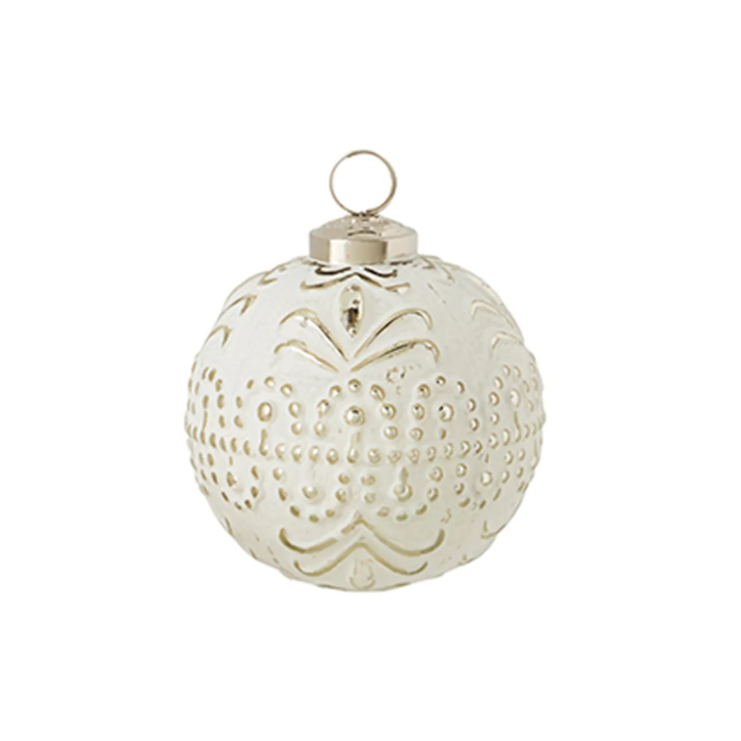 Raz 4" Whitewashed Mercury Glass Ball Christmas Ornament 4238333