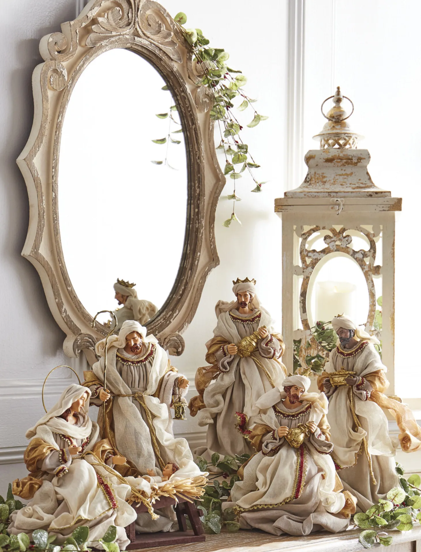 Raz 15.25" Winter White Holy Family Christmas Nativity Scene 4010660