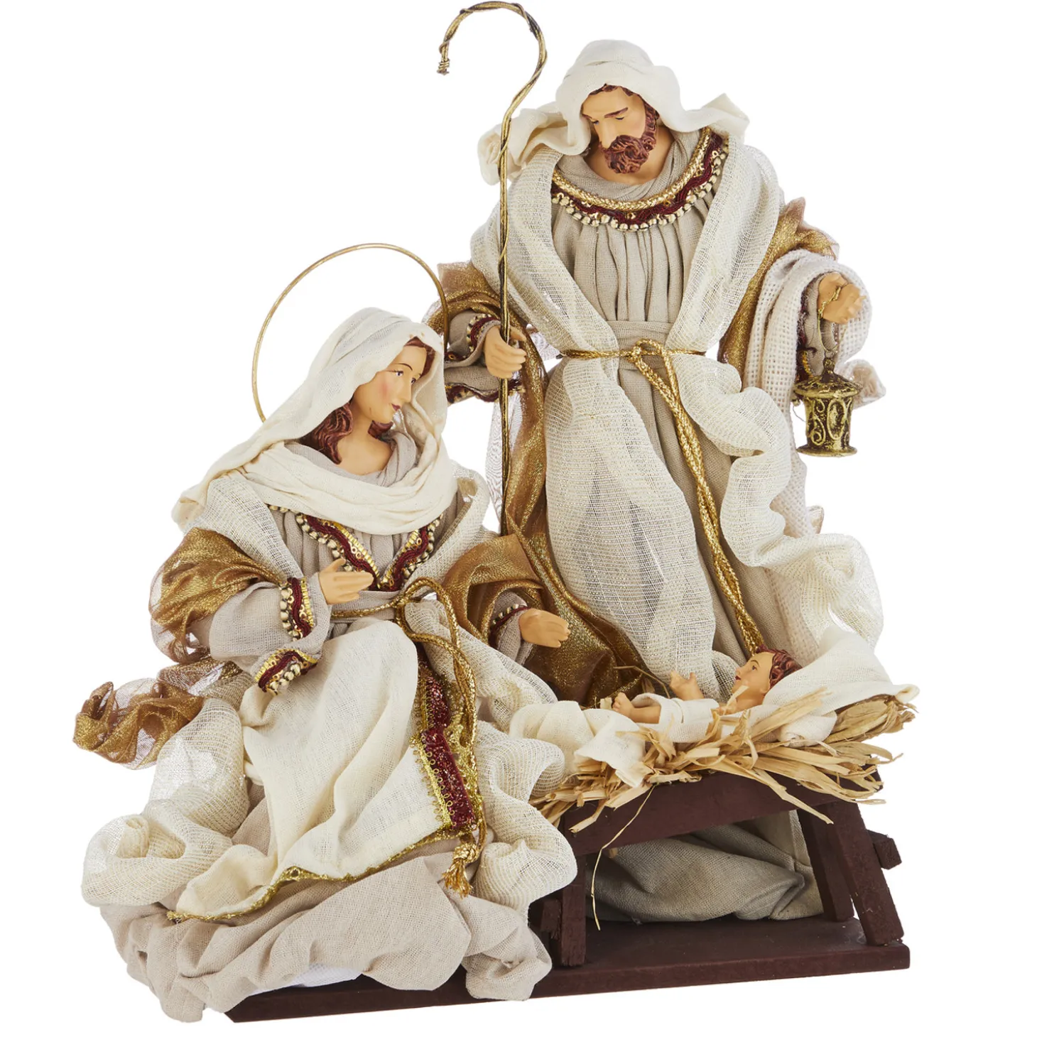 Raz 15.25" Winter White Holy Family Christmas Nativity Scene 4010660