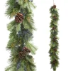 Raz 6' X 12" Cedar, Pine, And Blue Berries Christmas Garland G4402310