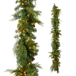 Raz 6.5' X 14" Pre-Lit Blue Ridge Mountain Pine Real Feel Christmas Garland G4409589