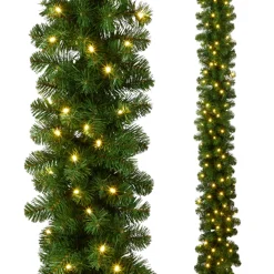 Raz 9' X 12" Pre-Lit Oregon Fir Christmas Garland G4409581