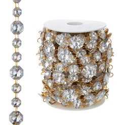Raz 10 Yd Gold And Jewel Crystal Christmas Garland G4202292