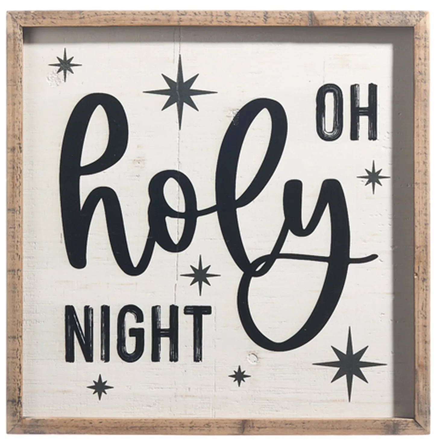 Raz Black And White Wooden Framed Metal Christmas Signs