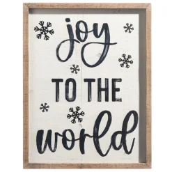 Raz Black And White Wooden Framed Metal Christmas Signs