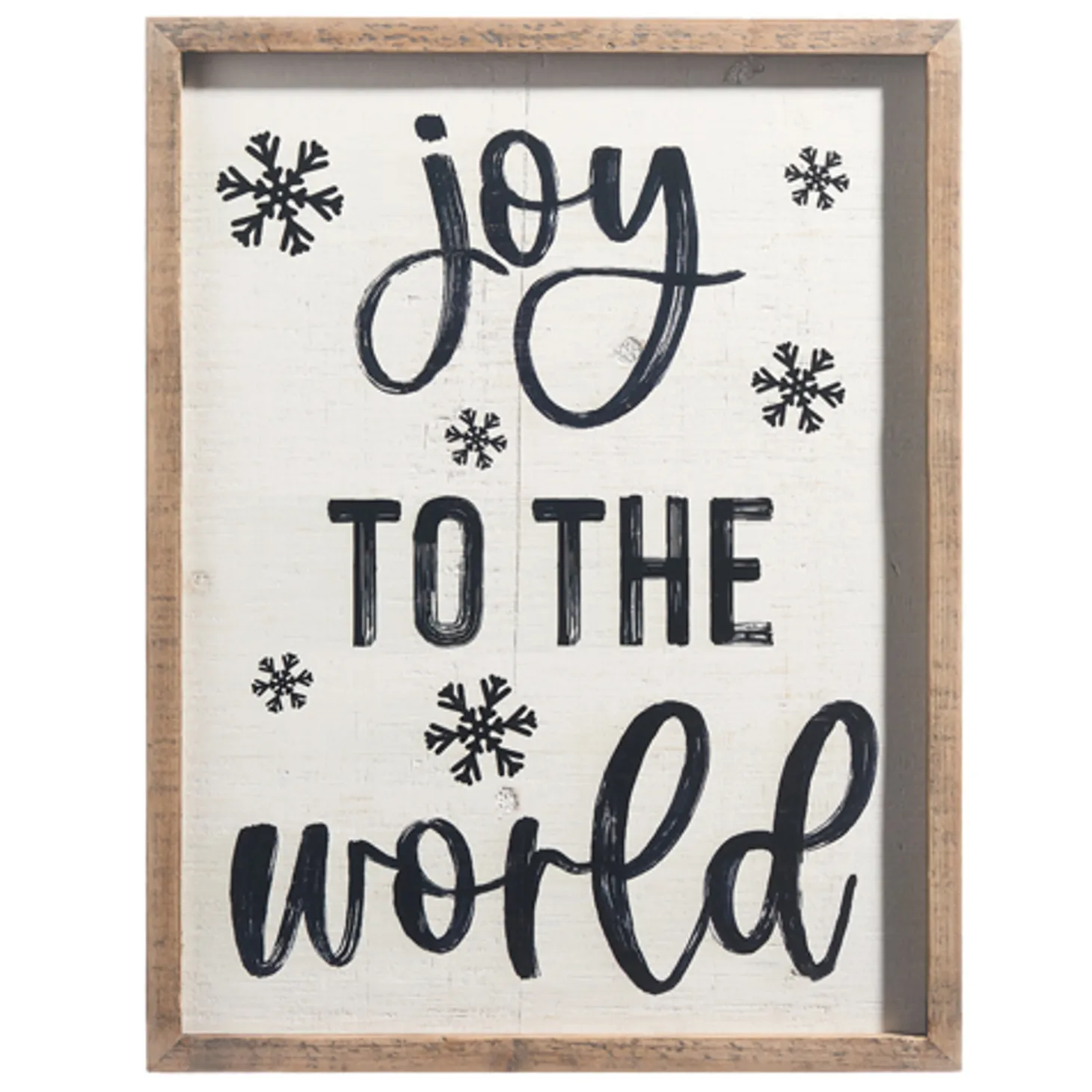 Raz Black And White Wooden Framed Metal Christmas Signs