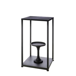 Raz Black Box Frame Square Candle Holder Christmas Decoration