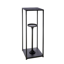 Raz Black Box Frame Square Candle Holder Christmas Decoration