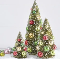 Raz Bottle Brush Tree With Multicolor Ornaments Christmas Decoration 4115563