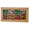 Raz Box Of 8 3.25" Cluster Ball Glass Christmas Ornaments 4220977