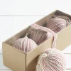 Raz Box Of 3 4" Red Ticking Stripe Christmas Ornaments 4220852