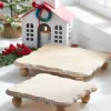 Raz Brown White Washed Square Riser Christmas Decoration 4328020