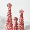 Raz Claydough Peppermint Candy Tree Christmas Figure Set Of 3 3116231