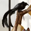 Raz Eric Cortina 10.5" Blackbird Glass Halloween Clip On Ornament 4453119
