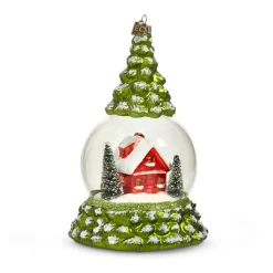 Raz Eric Cortina 7.5" Cabin In The Woods Glass Christmas Ornament 4453172
