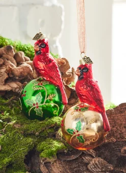 Raz Eric Cortina 5" Elegant Cardinal Glass Christmas Ornament 4353115
