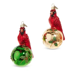 Raz Eric Cortina 5" Elegant Cardinal Glass Christmas Ornament 4353115