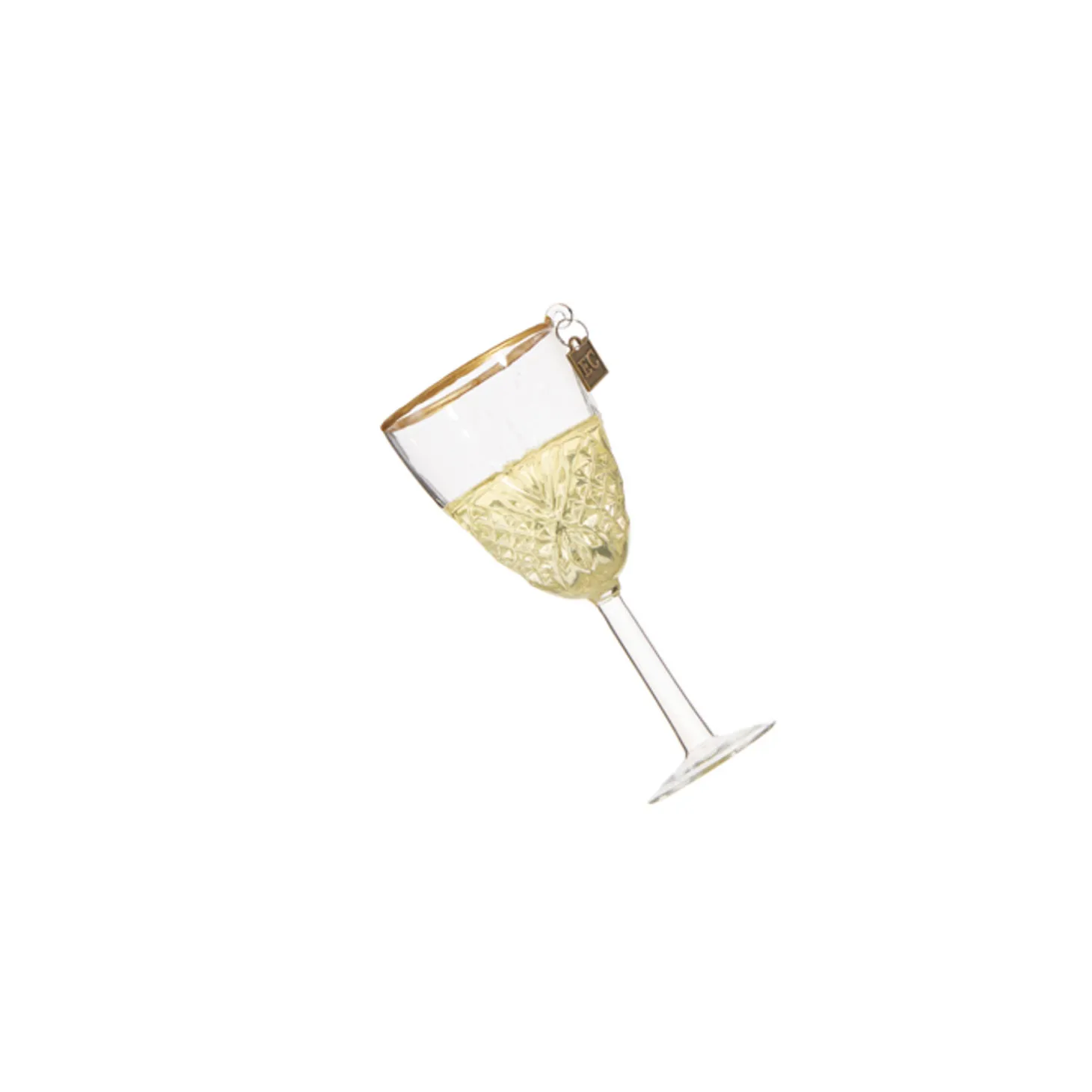 Raz Eric Cortina 5.5" Elegant Red Or White Wine Glass Christmas Ornament 4353122