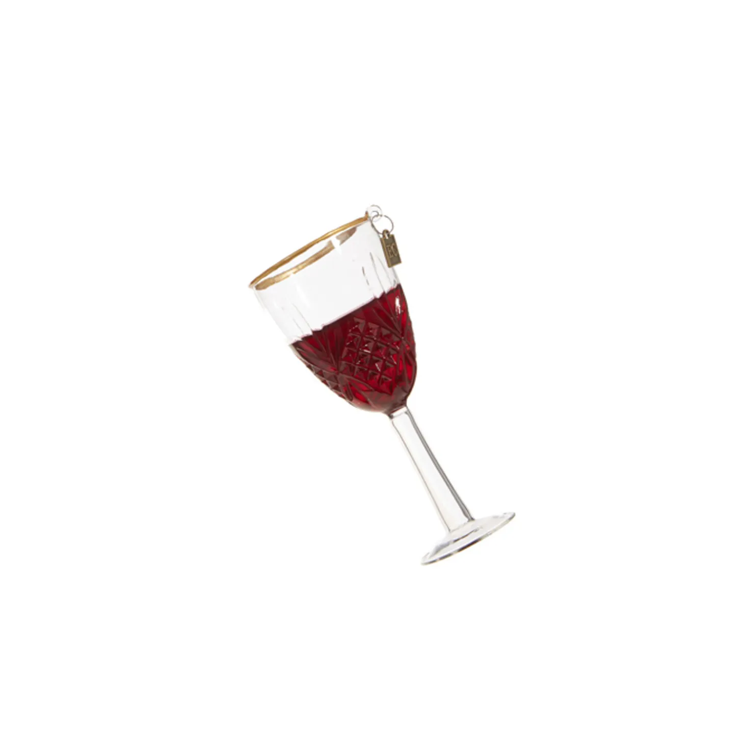 Raz Eric Cortina 5.5" Elegant Red Or White Wine Glass Christmas Ornament 4353122