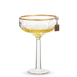 Raz Eric Cortina 4.5" Elegant Coupe Champagne Glass Christmas Ornament 4353121