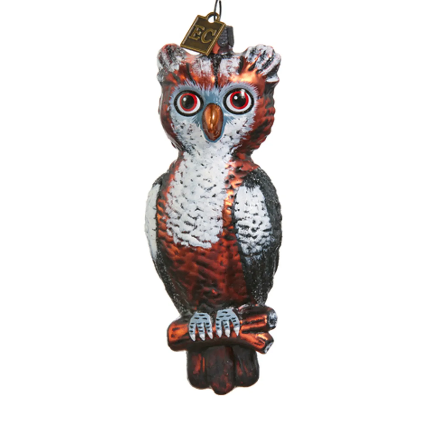 Raz Eric Cortina 4.75" Give A Hoot Glass Halloween Ornament 4453116