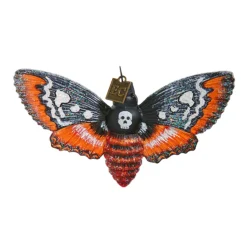 Raz Eric Cortina 4.75" Halloween Death Moth Glass Ornament 4453113