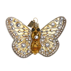 Raz Eric Cortina 4.25" Jeweled Butterfly Glass Christmas Ornament 4453147