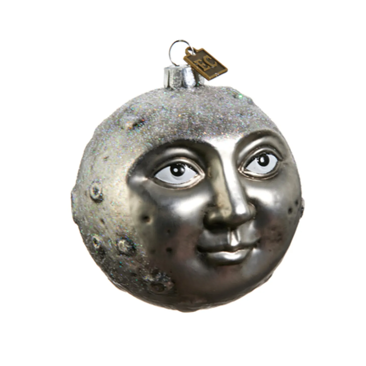 Raz Eric Cortina 3.25" Man In The Moon Glass Ball Halloween Ornament 4453118