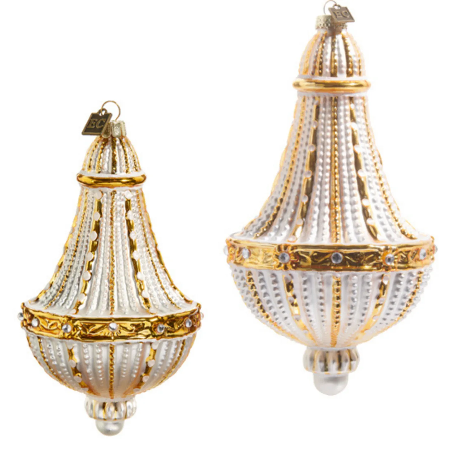 Raz Eric Cortina 5.75" Or 8" Estate Chandelier Glass Christmas Ornament