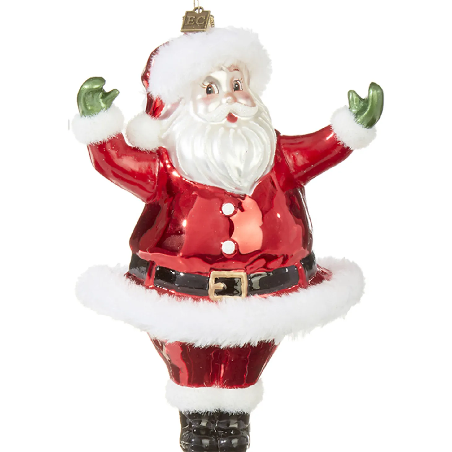 Raz Eric Cortina 4.75" Or 7.5" Large Retro Santa Glass Christmas Ornament