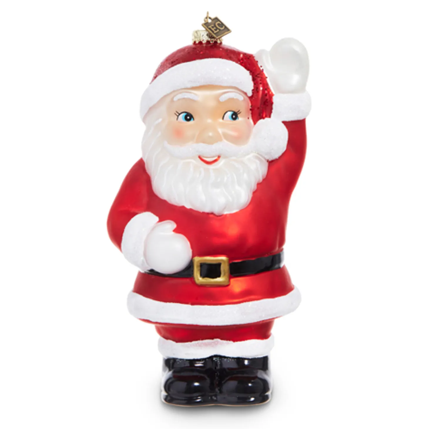 Raz Eric Cortina 3.5" Or 8" Waving Santa Blow Mold Glass Christmas Ornament